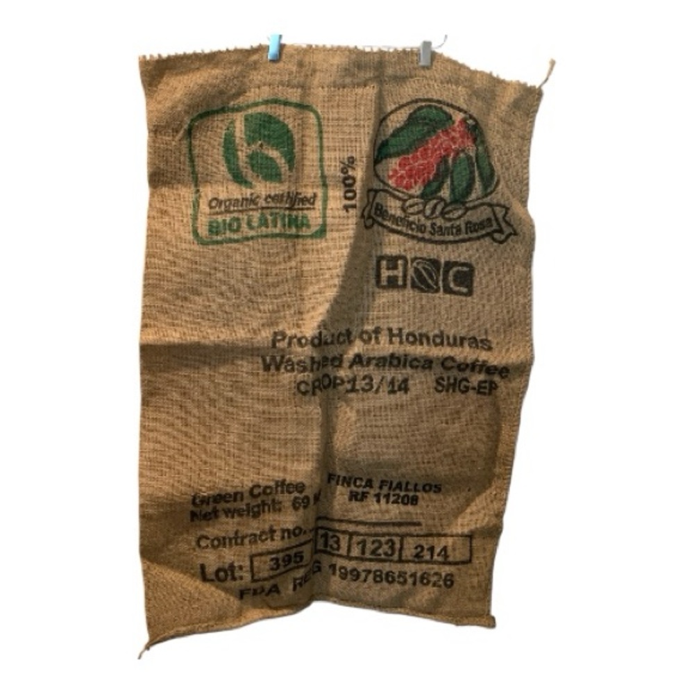 Natural Jute Burlap Organic Coffee Bean Bag Sack Honduras Large